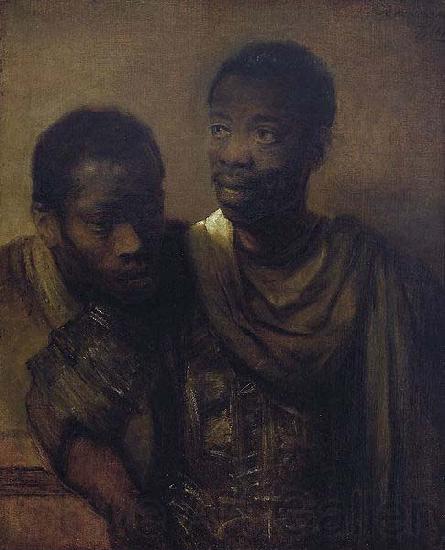 Rembrandt Peale Two young Africans. Norge oil painting art